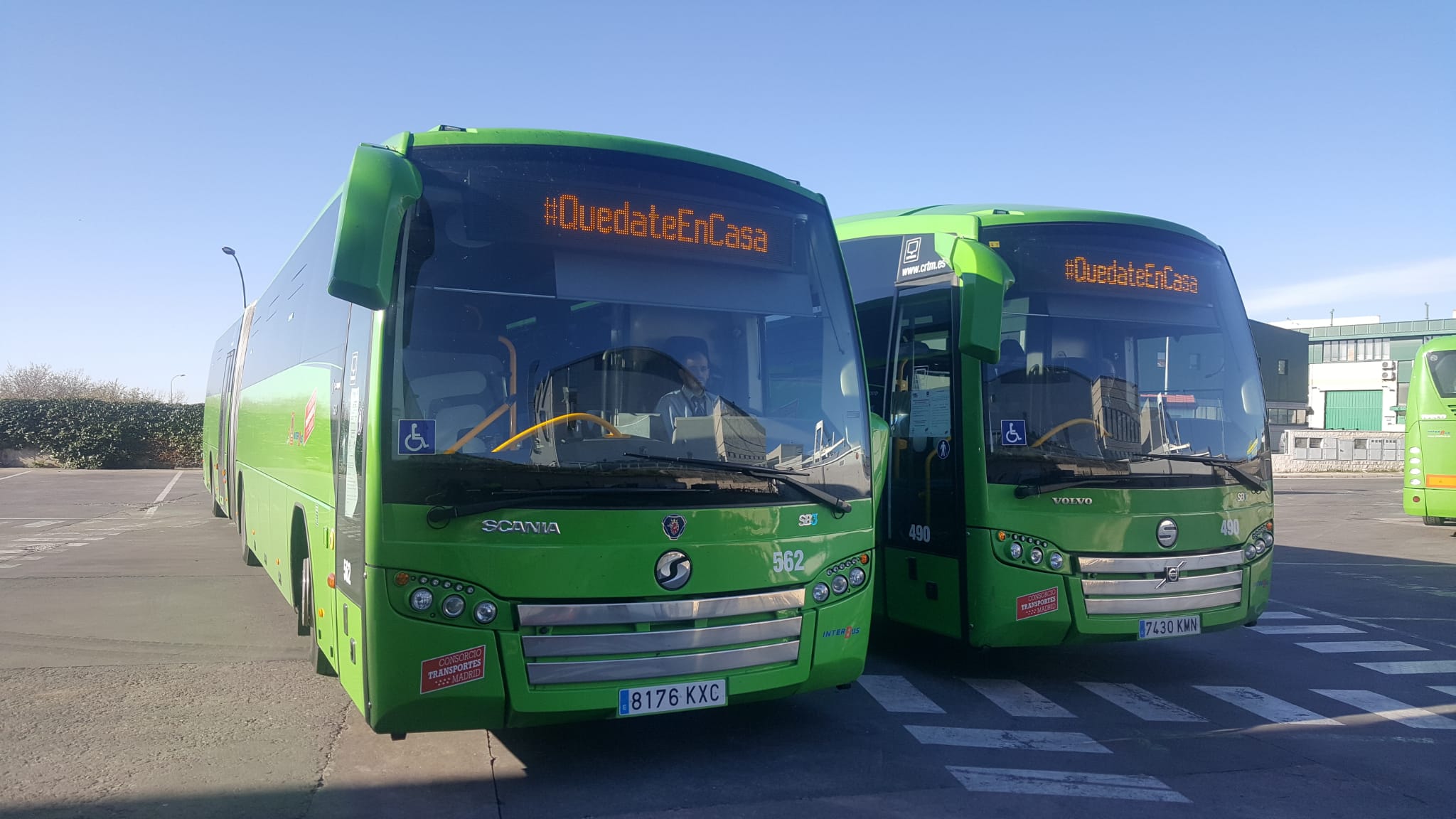 INTERBUS, a través de sus Rótulos Electrónicos embarcados en toda su Flota de Autobuses se suma al Movimiento #QuedateEnCasa